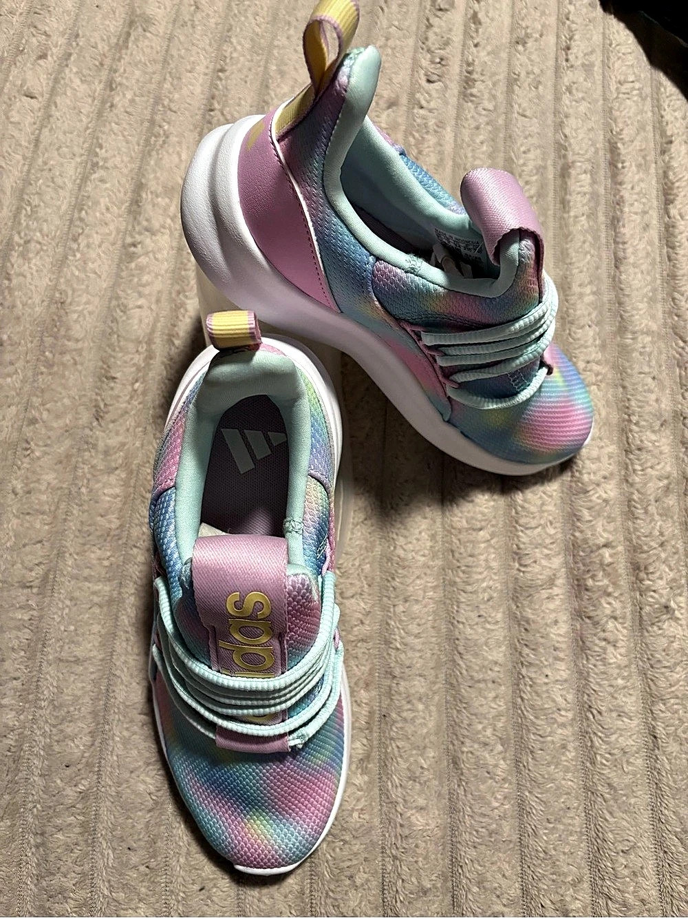adidas Lite Racer Adapt 7.0 Girls EU 34 NWT Pink & Blue